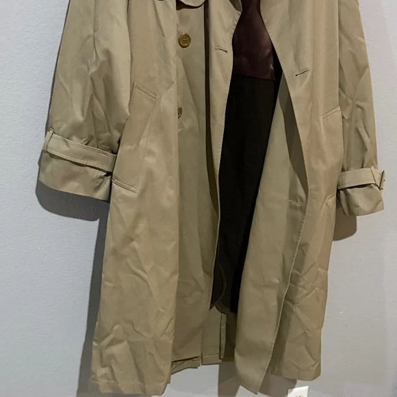 London Fog heavy Tan Men's Trench vintage Coat Sz 42